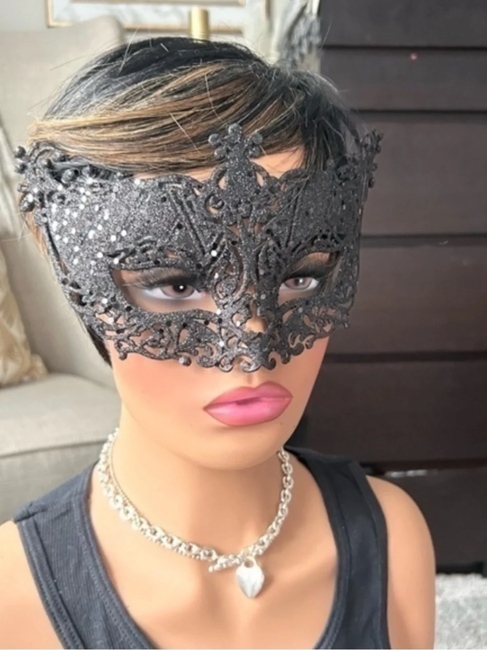 🌸Black Lace Venetian Eye Mask - Elegant Women's Accessory